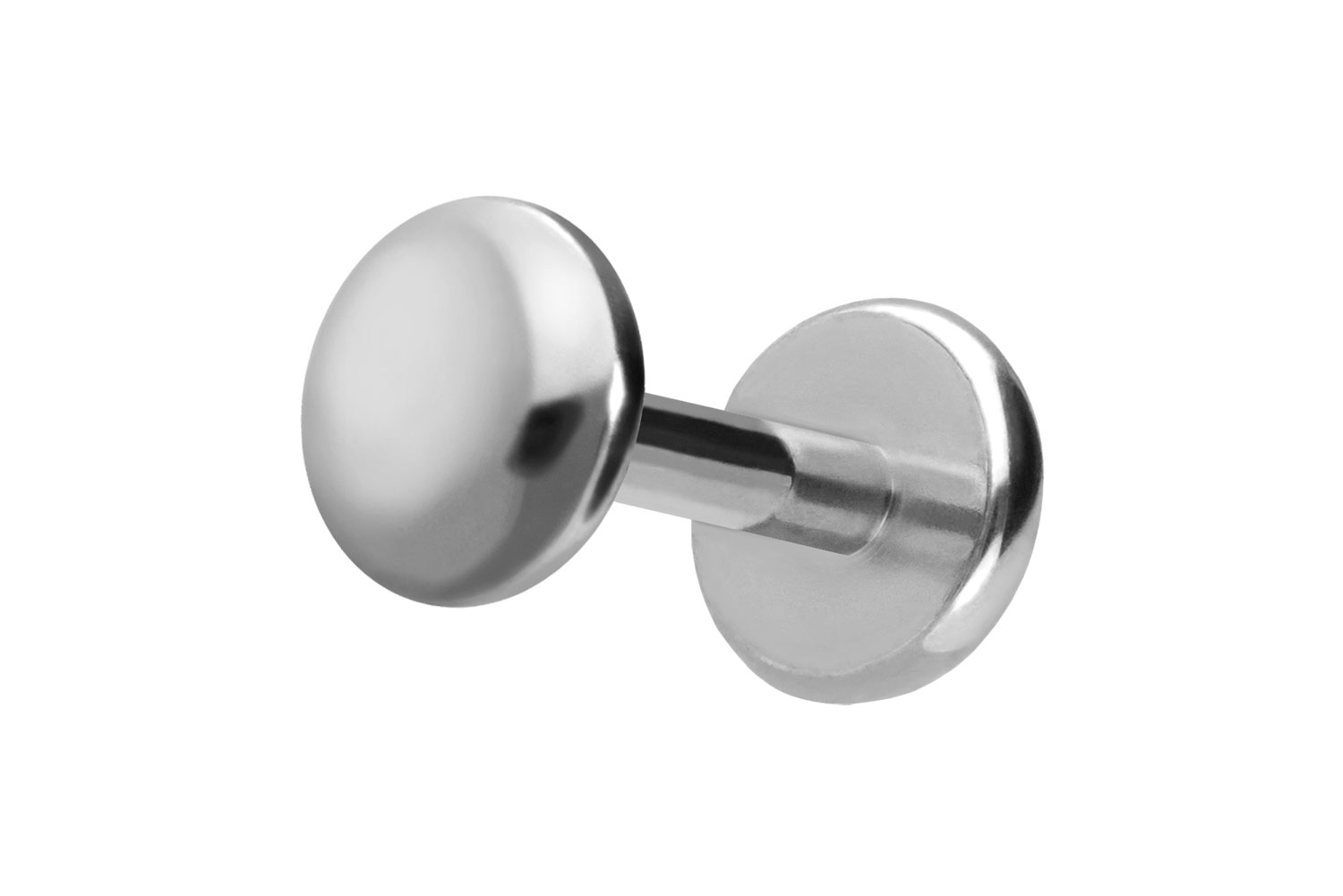 Titan Labret Piercing mit Push Fit DISC